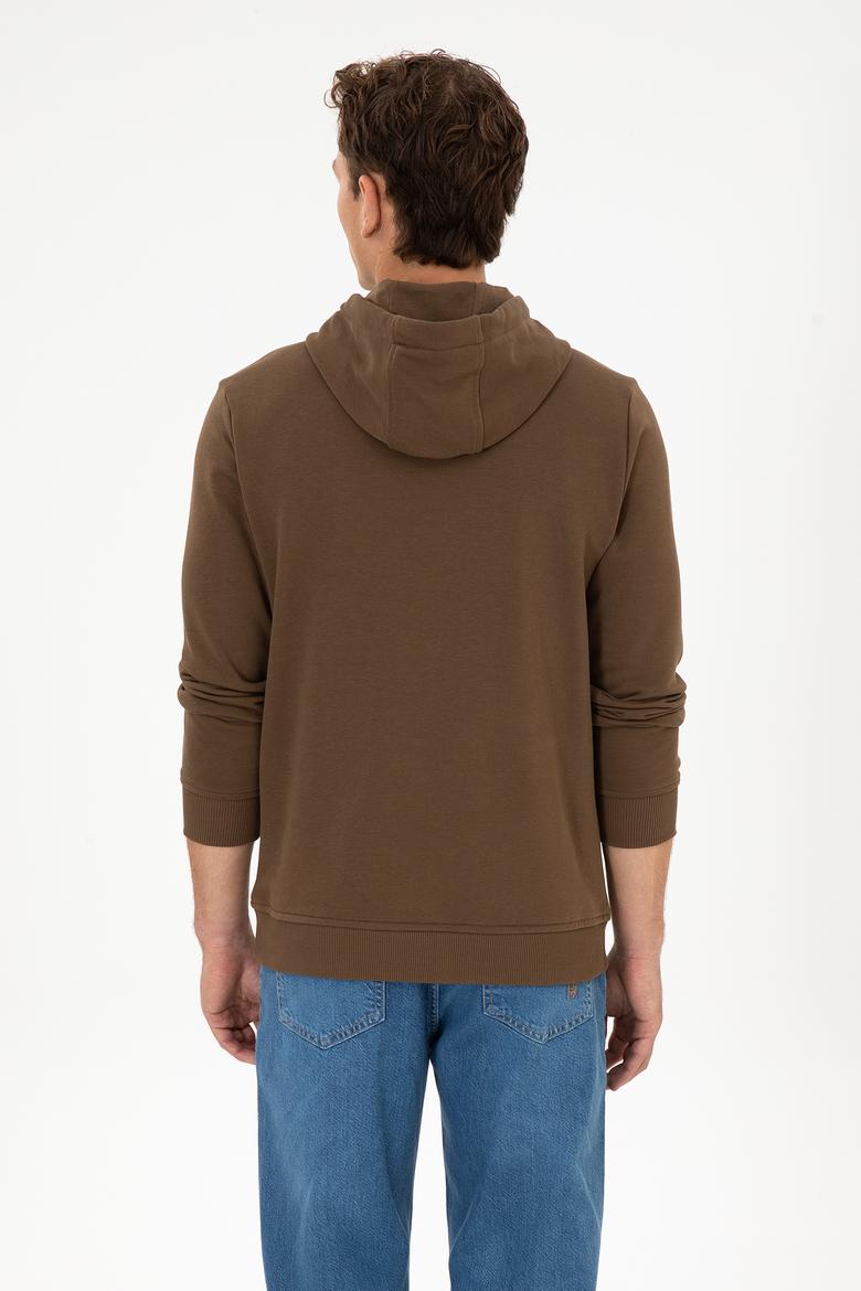 Erkek Haki Basic Sweatshirt - 50307703091