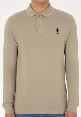 Erkek Açık Haki Basic Sweatshirt - 50307757217