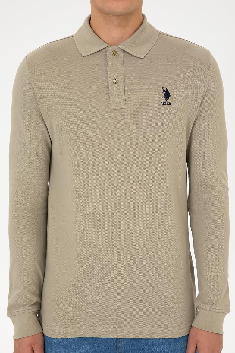 Erkek Açık Haki Basic Sweatshirt - 50307757217