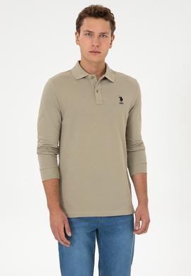 Erkek Açık Haki Basic Sweatshirt - 50307757217