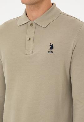 Erkek Açık Haki Basic Sweatshirt - 50307757217