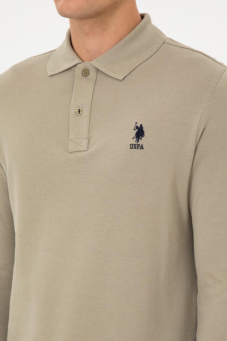 Erkek Açık Haki Basic Sweatshirt - 50307757217