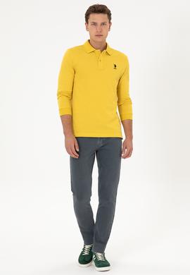 Erkek Sarı Basic Sweatshirt - 50307757173