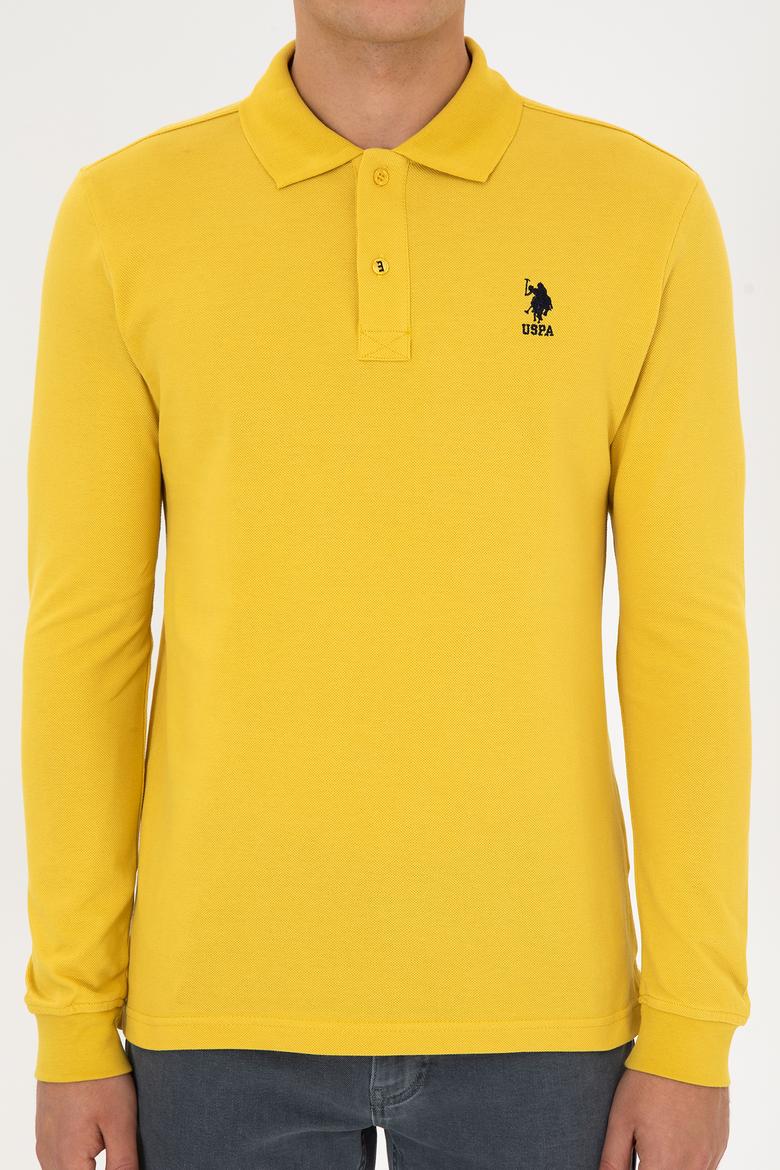 Erkek Sarı Basic Sweatshirt - 50307757173