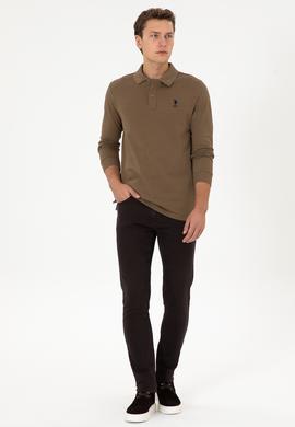 Erkek Haki Basic Sweatshirt - 50307757070