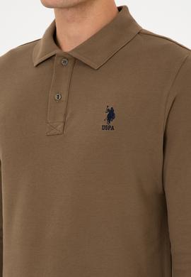 Erkek Haki Basic Sweatshirt - 50307757070