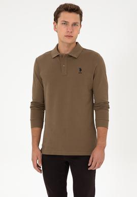 Erkek Haki Basic Sweatshirt - 50307757070