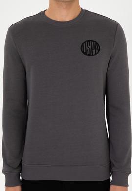 Erkek Regular Fit Bisiklet Yaka Gri Sweatshirt - 50308717018