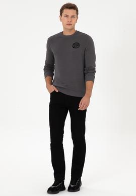 Erkek Regular Fit Bisiklet Yaka Gri Sweatshirt - 50308717018