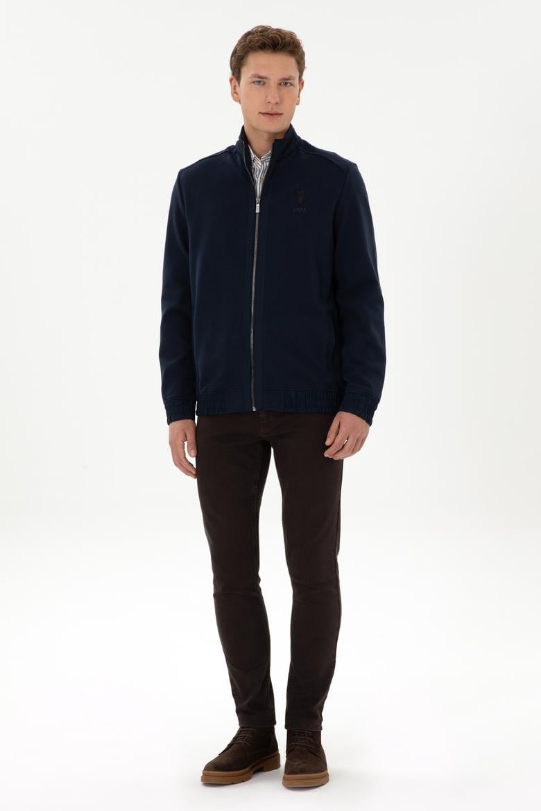 Erkek Lacivert Örme Hırka - 50309988024