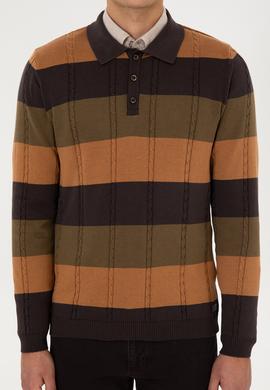 Erkek Koyu Kahverengi Kazak - 50316616014