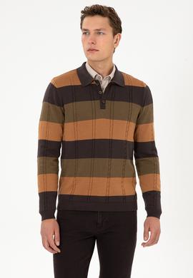 Erkek Koyu Kahverengi Kazak - 50316616014