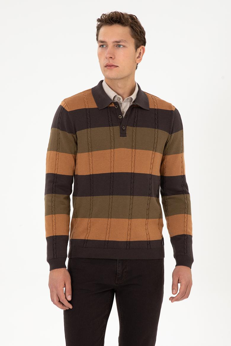 Erkek Koyu Kahverengi Kazak - 50316616014