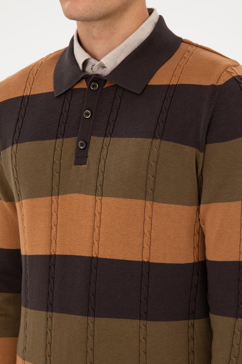 Erkek Koyu Kahverengi Kazak - 50316616014