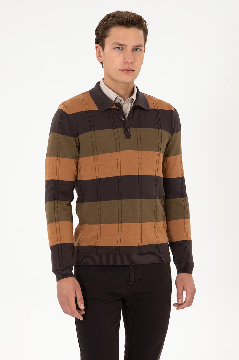 Erkek Koyu Kahverengi Kazak