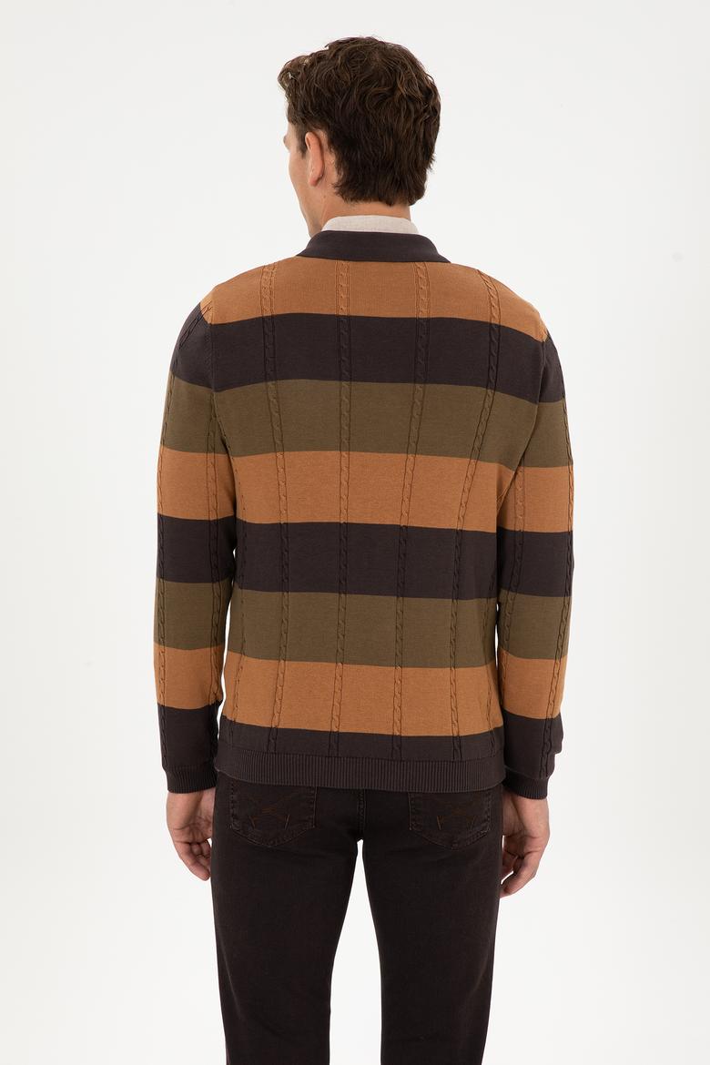 Erkek Koyu Kahverengi Kazak - 50316616014