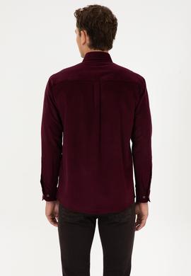 Erkek Bordo Uzun Kollu Gömlek - 50315915033