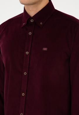 Erkek Bordo Uzun Kollu Gömlek - 50315915033