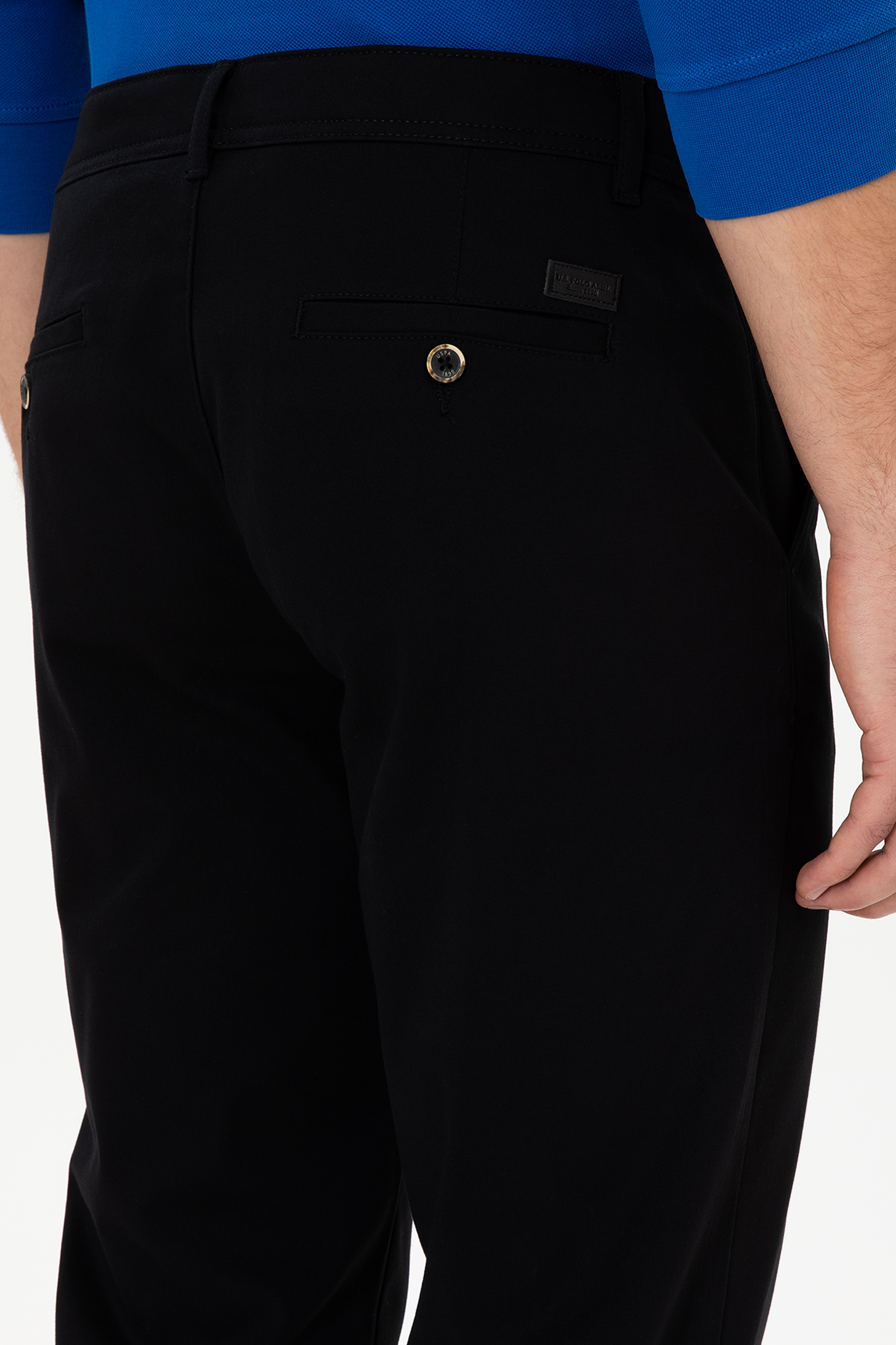 Erkek Regular Fit Siyah Kanvas / Chino Pantolon