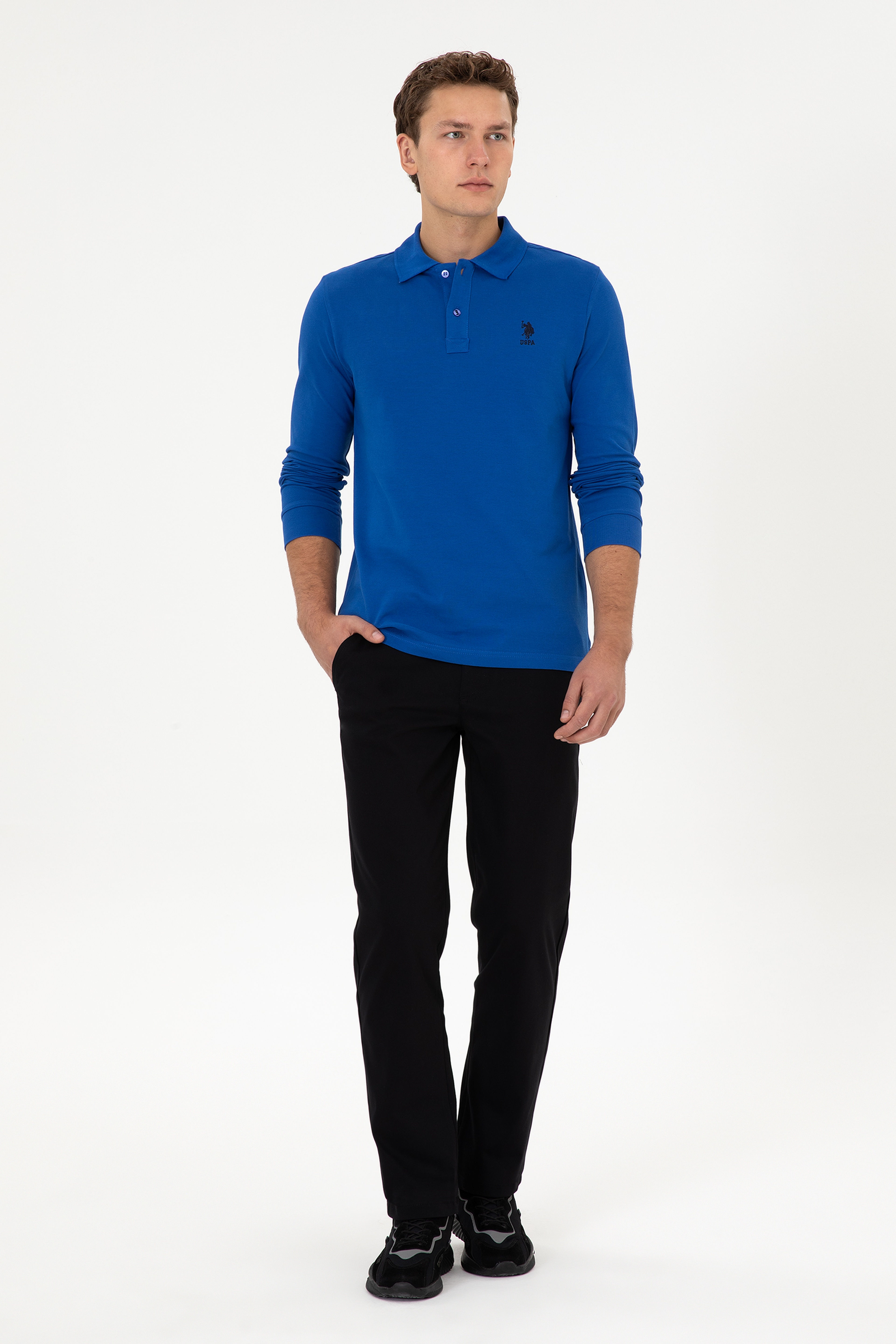 Erkek Regular Fit Siyah Kanvas / Chino Pantolon - Image 1