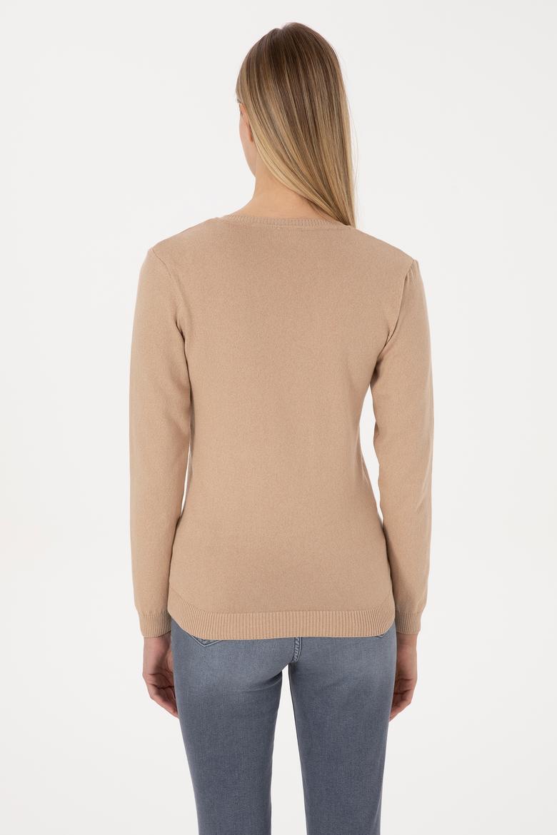 Kadın Kum Melanj Basic Kazak - 50307727005