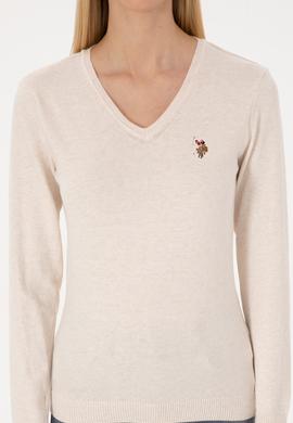 Kadın Krem Melanj Basic Kazak - 50307727030