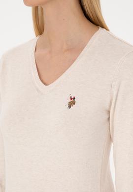 Kadın Krem Melanj Basic Kazak - 50307727030