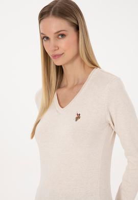 Kadın Krem Melanj Basic Kazak - 50307727030