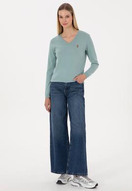 Kadın Mint Basic Kazak - 50307727037