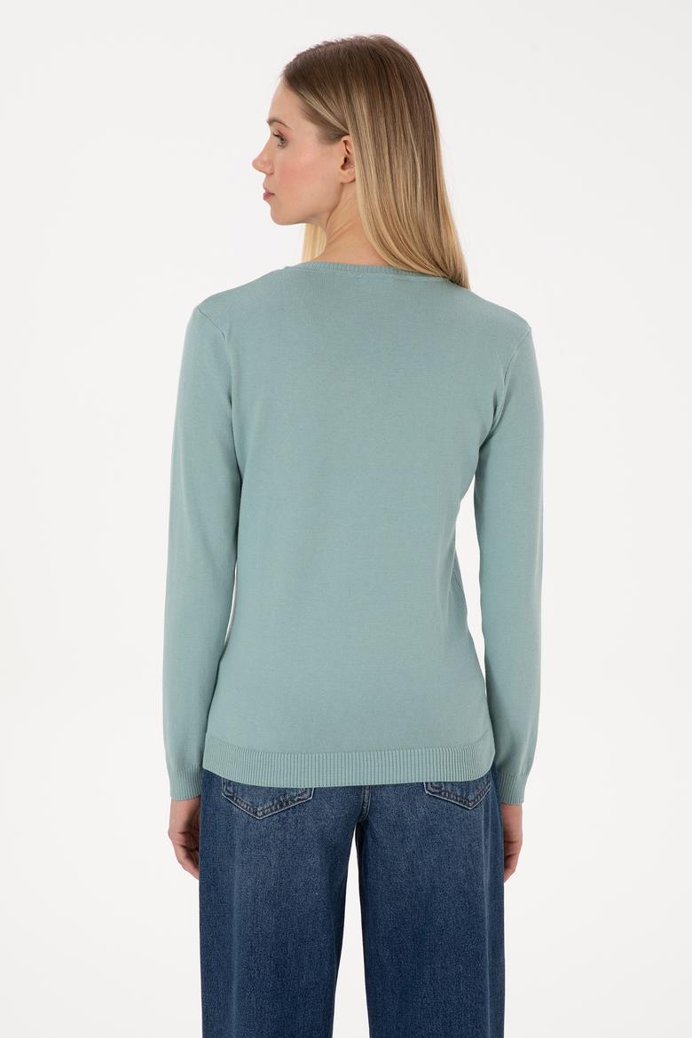 Kadın Mint Basic Kazak - 50307727037