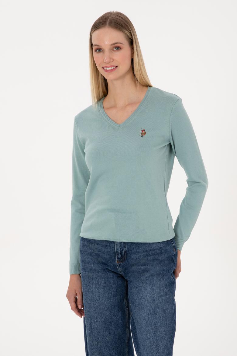 Kadın Mint Basic Kazak