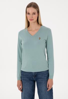 Kadın Mint Basic Kazak - 50307727037