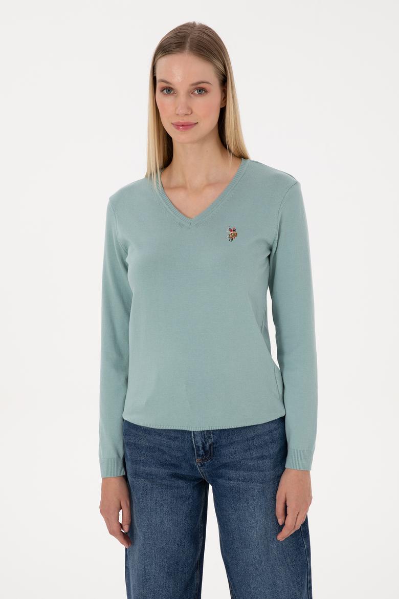 Kadın Mint Basic Kazak - 50307727037