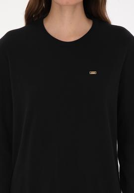 Kadın Siyah Bisiklet Yaka Basic Kazak - 50313579007