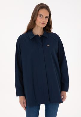 Kadın Lacivert Uzun Kollu Gömlek - 50316399003