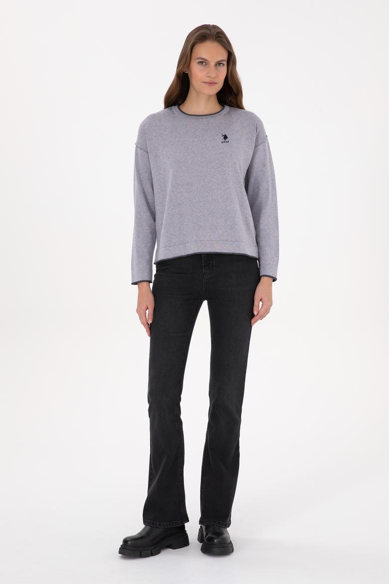 Kadın Mor Bisiklet Yaka Kazak - 50314675017