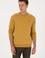 Erkek Comfort Fit Bisiklet Yaka Şardonlu Hardal Basic Sweatshirt