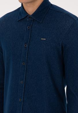 Erkek Lacivert Örme Gömlek - 50308504008