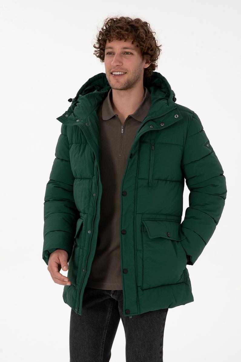 Erkek Koyu Yeşil Kaban