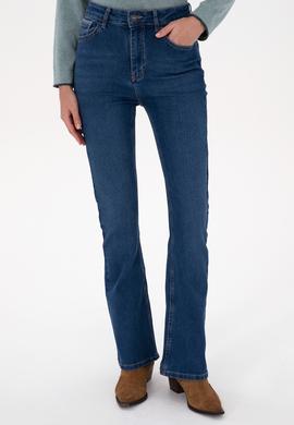 Kadın Mavi Slim Flare Fit Jean Pantolon - 50316550005