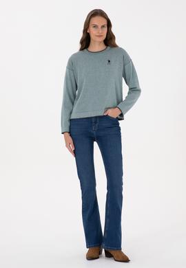 Kadın Mavi Slim Flare Fit Jean Pantolon - 50316550005