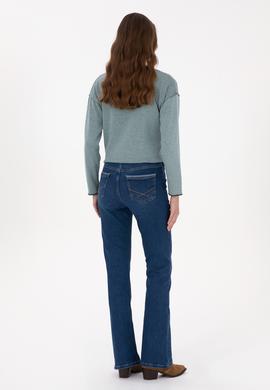 Kadın Mavi Slim Flare Fit Jean Pantolon - 50316550005