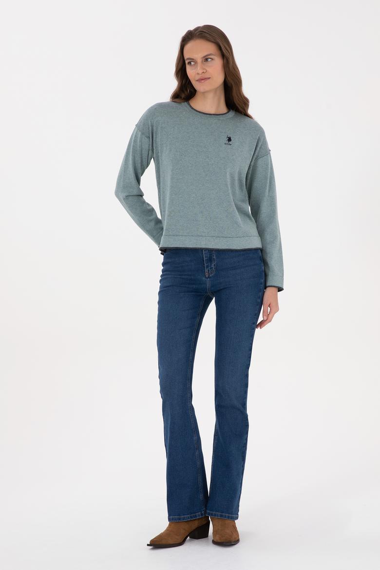 Kadın Mavi Slim Flare Fit Jean Pantolon - 50316550005