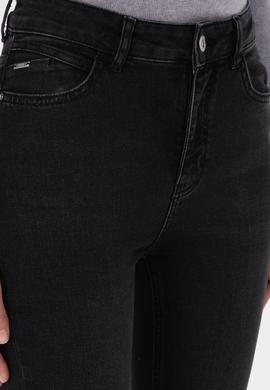 Kadın Siyah Slim Flare Fit Jean Pantolon - 50316567006