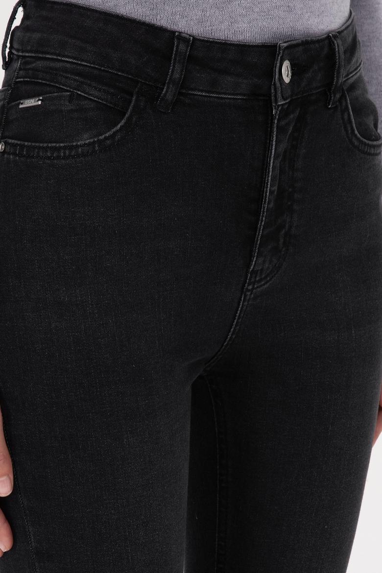 Kadın Siyah Slim Flare Fit Jean Pantolon - 50316567006