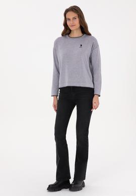 Kadın Siyah Slim Flare Fit Jean Pantolon - 50316567006