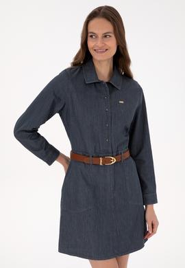 Kadın Siyah Dokuma Elbise - 50316627003