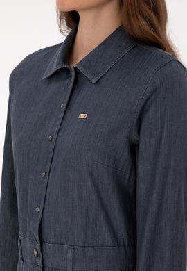 Kadın Siyah Dokuma Elbise - 50316627003