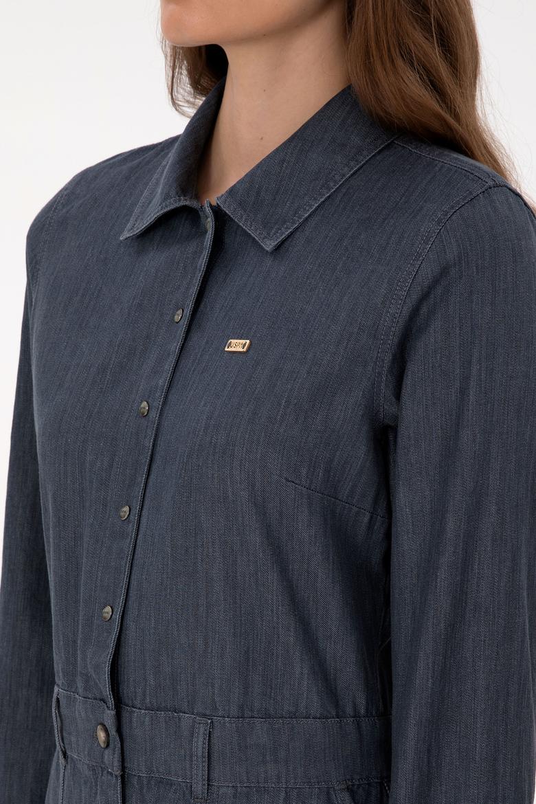 Kadın Siyah Dokuma Elbise - 50316627003