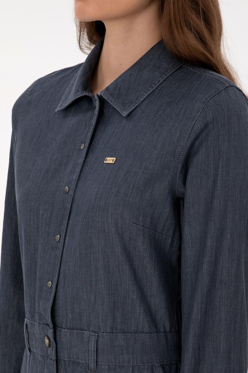 Kadın Siyah Dokuma Elbise